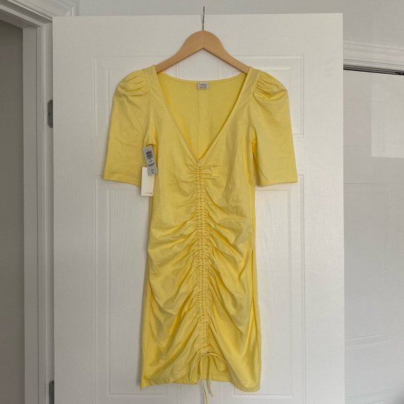 Wilfred Ruched Yellow Dress - Picture 1 of 4